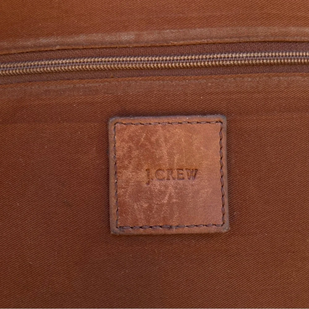 J.Crew • RARE VTG • Genuine Leather Postal Satchel Crossbody Bag & Wool Scarf